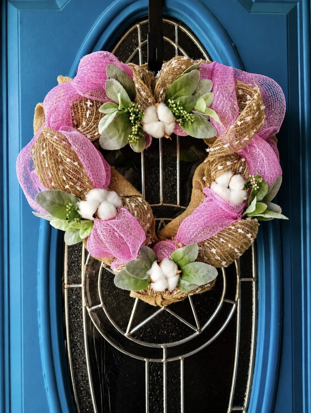 Pink and Gold Heart Wreath